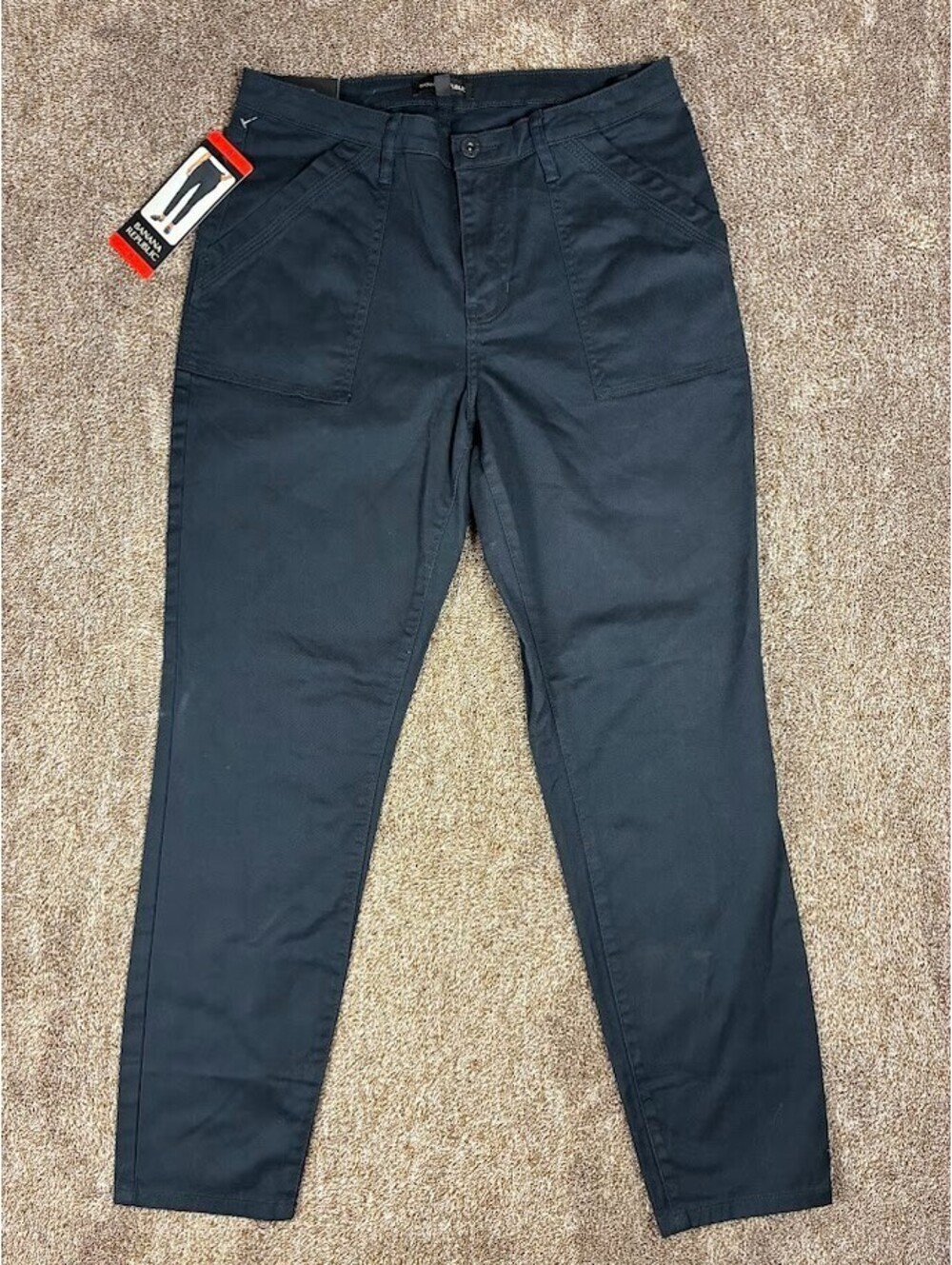 Banana Republic High Rise Twill Pant Womens Size 8 Black